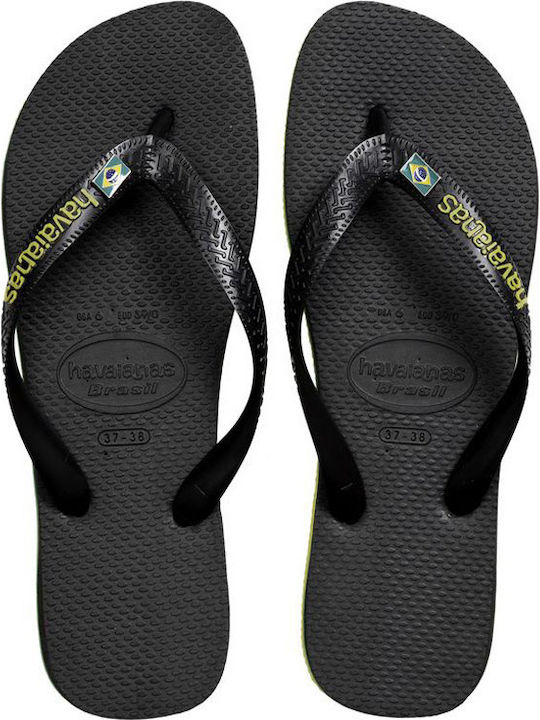 Brasil Layers Men's Flip Flops Black