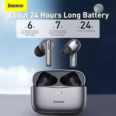 Baseus SIMU S2 In-ear Bluetooth Handsfree Headphone with Charging Case Gray