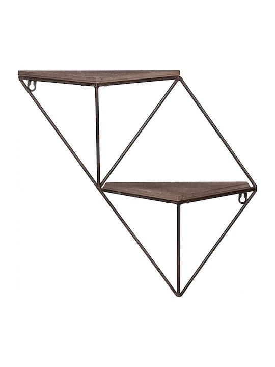 Raft Perete Nuc / Negru 33x13x30cm