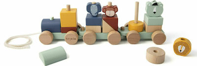 Trixie Slide Toy Animal Train made of Wood for 18++ Months