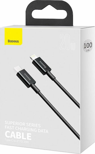 Baseus Superior USB-C to Lightning Cable 20W Black 1m (CATLYS-A01)