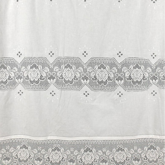 Silk Fashion 674 Window Curtain with Tunnel White 40x80cm
