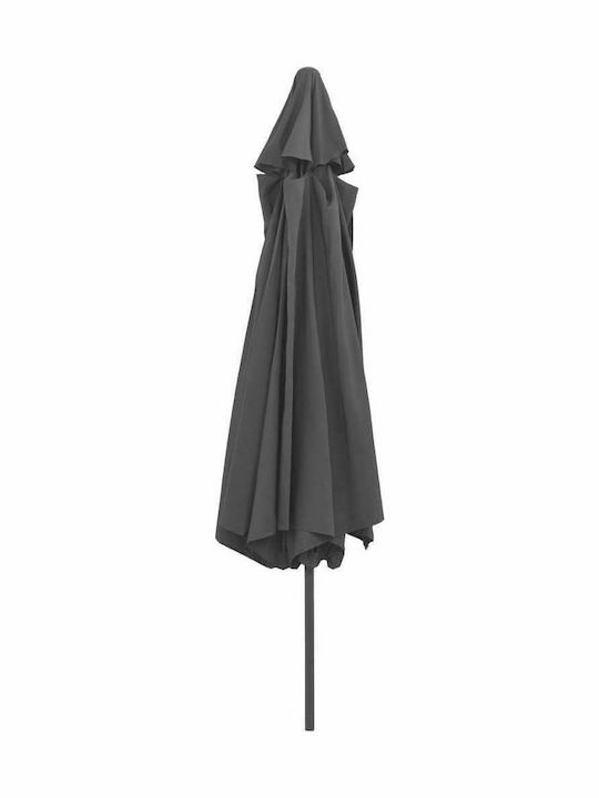 Round Metal Grey Parasol Φ3.9xH2.47m