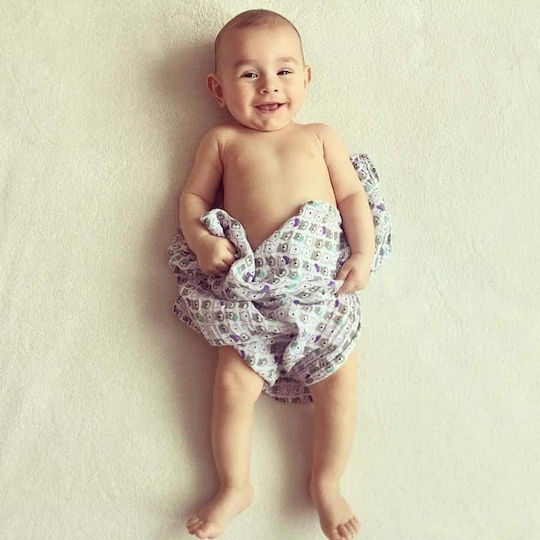 Babyono Πάνες Αγκαλιάς από Μουσελίνα Ροζ 70x70εκ. 3τμχ
