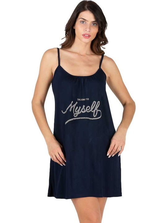 Rachel Sommer Damen Nachthemd Marineblau