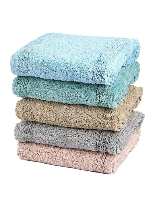 Beauty Home Non-Slip Bath Mat Cotton Oval 3281 Gray 50x80 cm