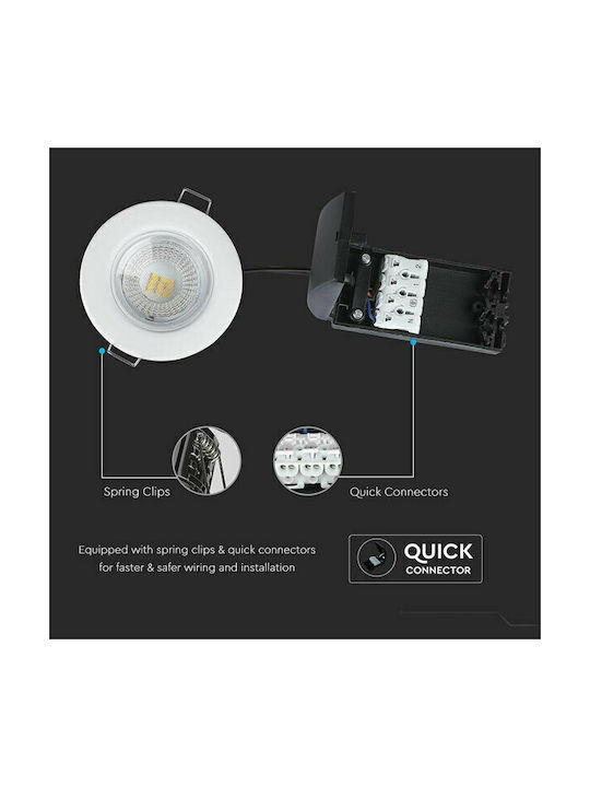 V-TAC Waterproof Outdoor Ceiling Spot with Integrated LED 5W in White Color 8177