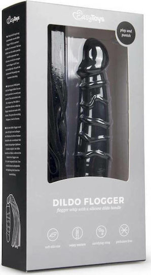 Easytoys Fetish Collection Flogger Dildo Μαστίγιο σε Μαύρο Χρώμα