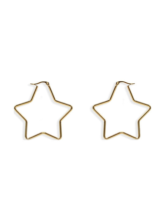 AMORINO STAR-M earrings in steel gold