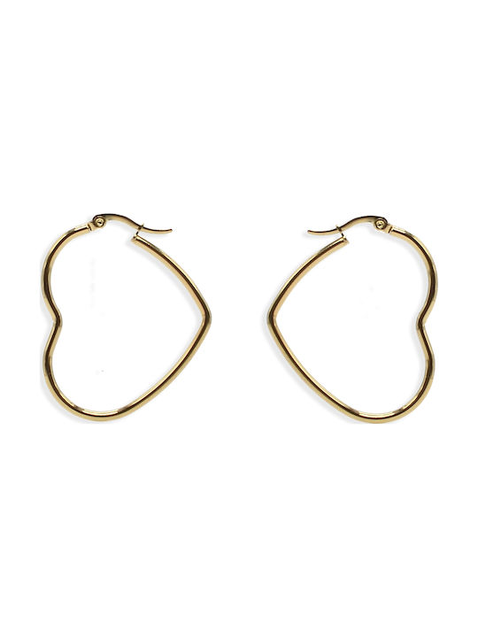 AMORINO HEART-BG earrings in steel gold