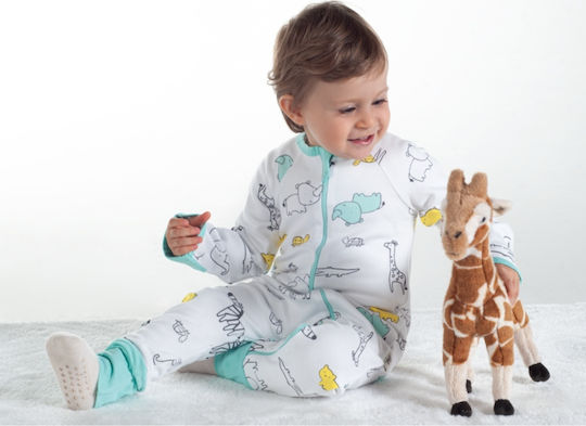 Owli Summer Sleeping Bag with Feet Zoo Zoo 0.2 Tog Green