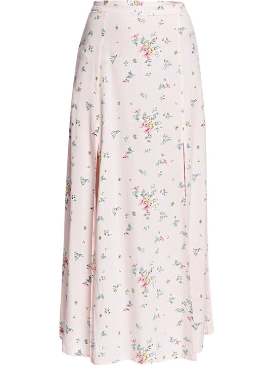 Peachy Keen Cu talie înaltă Maxi Fustă Floral Roz