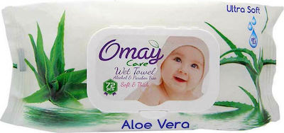 Omay Μωρομάντηλα με Aloe Vera 72τμχ