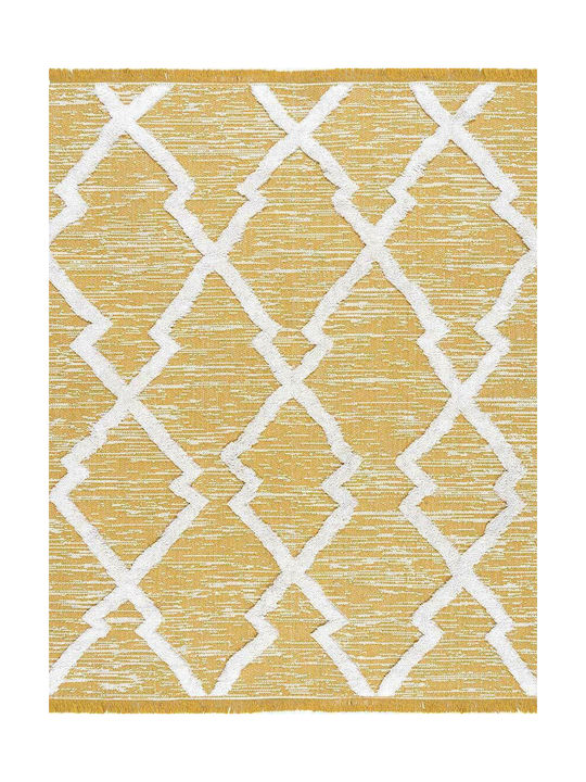 Madi Antler Rug Rectangular Summer Cotton Yellow