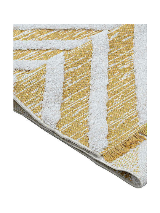 Madi Flint Χαλί Ορθογώνιο Καλοκαιρινό Βαμβακερό Yellow 130x190cm