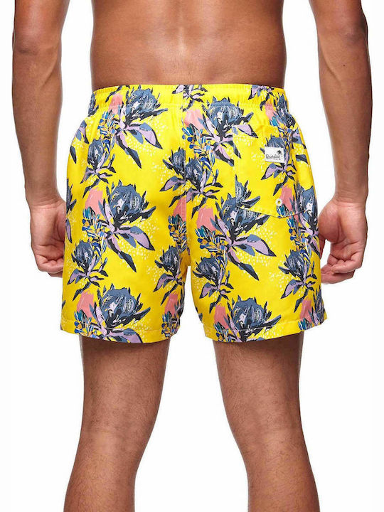 Boardies Herren Badebekleidung Shorts Gelb mit Mustern