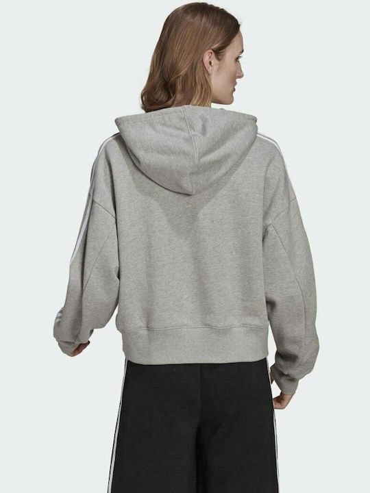 Adidas Adicolor Classics Women's Cropped Hooded Sweatshirt Medium Grey Heather