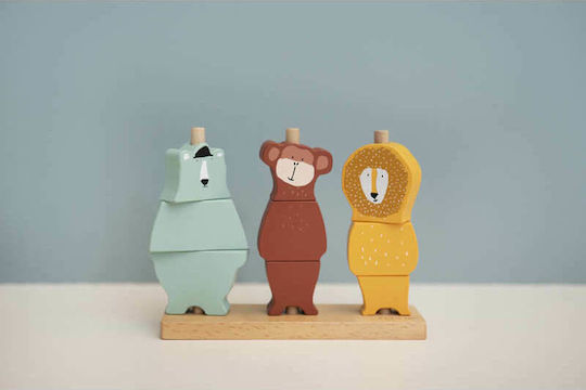Trixie Stacking Toy Composition Game Animals made of Wood for 18++ Months