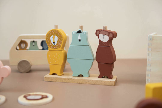 Trixie Stacking Toy Composition Game Animals made of Wood for 18++ Months