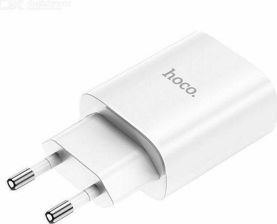 Hoco Φορτιστής Χωρίς Καλώδιο με Θύρα USB-C Power Delivery Λευκός (N14)