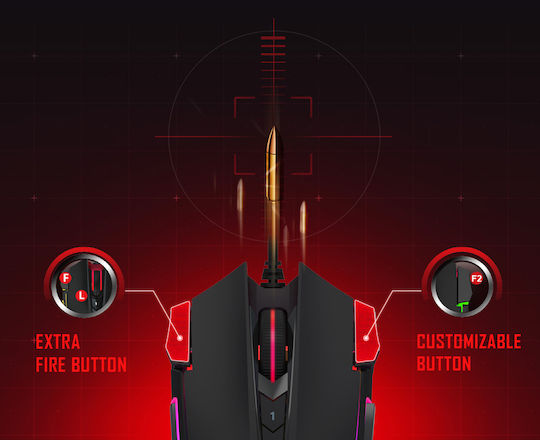 A4Tech Bloody J90s RGB Gaming Ποντίκι 8000 DPI Black