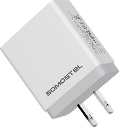 Somostel Charger Without Cable with 2 USB-A Ports Quick Charge 3.0 Whites (SMS-A17)