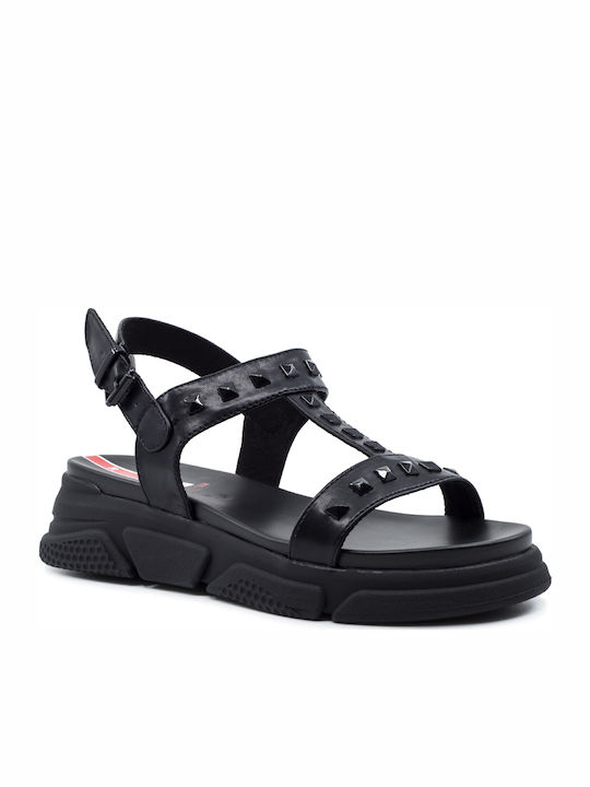 S.Oliver Women's T-Strap Platforms Black