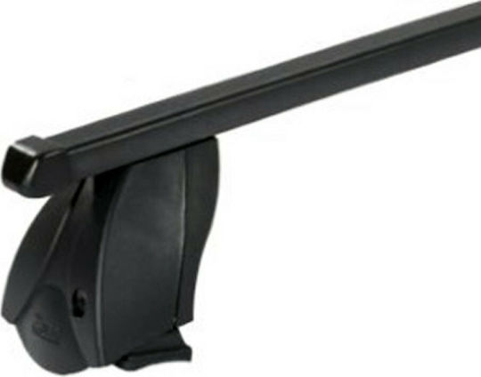 K39 Autodachträger Metallisch BSM130-K12 130cm für Kia Optima 4D mit Dachträgerfüßen Schwarz