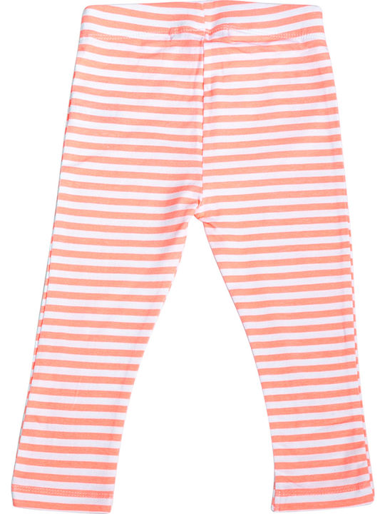 Baby leggings salmon striped for girls (12-24 months)