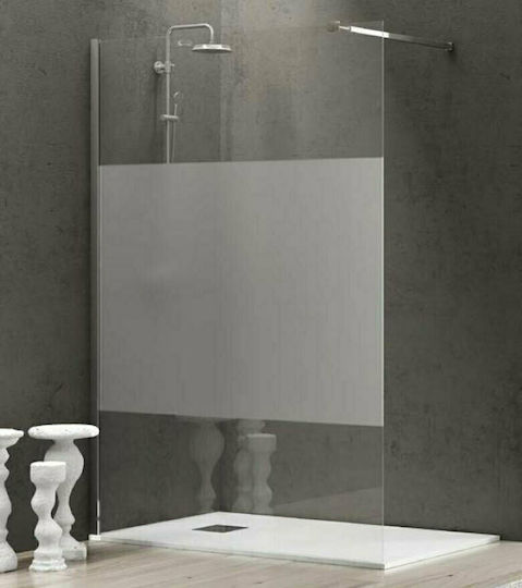 Karag Free 1 Διαχωριστικό Ντουζιέρας 90x185cm Serigrafato Chrome Karag Free 1 Διαχωριστικό Ντουζιέρας 90x185cm Serigrafato Chrome