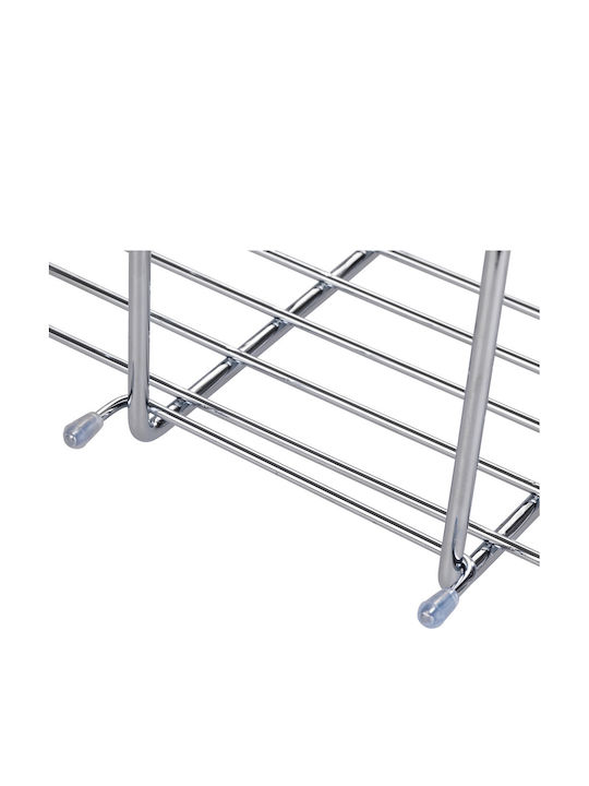 Wenko Milo Wall Mounted Bathroom Shelf Inox 25x14x36cm Silver