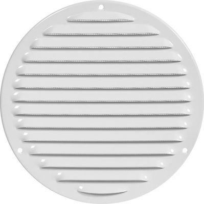 Europlast 101- Persoană de ventilație 20x12.5cm Rotundă cu plasă Metal alb