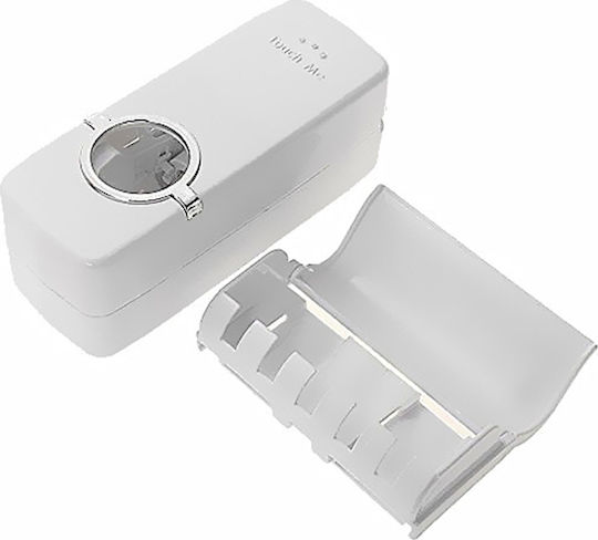 4901 Toothbrush Support Base with Automatic Toothpaste Dispenser Wallpaper Plastic White
