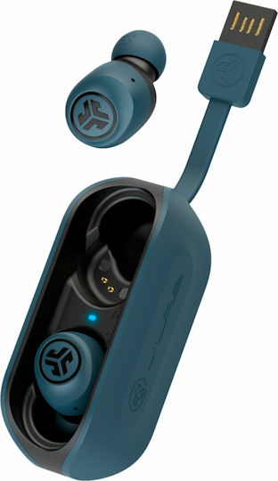 Jlab GO Air In-ear Bluetooth Handsfree Ακουστικά με Αντοχή στον Ιδρώτα και Θήκη Φόρτισης Μπλε