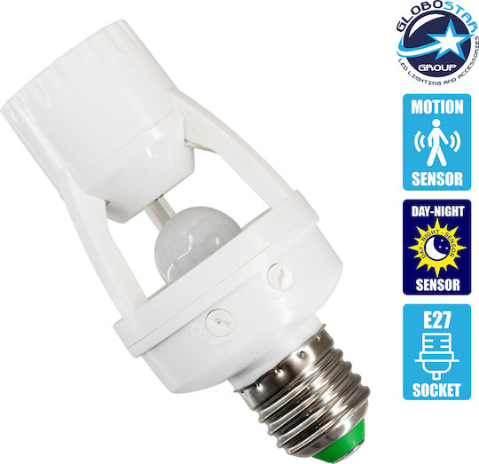 GloboStar Socket Extension for Socket E27 in White color Set 1pcs 75704