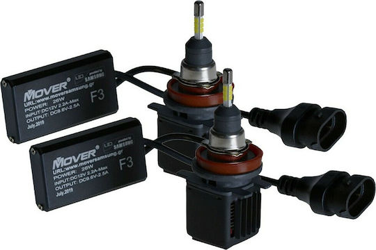 Mover Samsung Autolampen F3 H8 LED 6500K Kaltes Weiß 12V 26W Menge