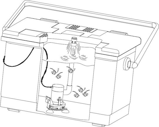 Eval Automatic Bait Pump for Boat Horizontal 12V