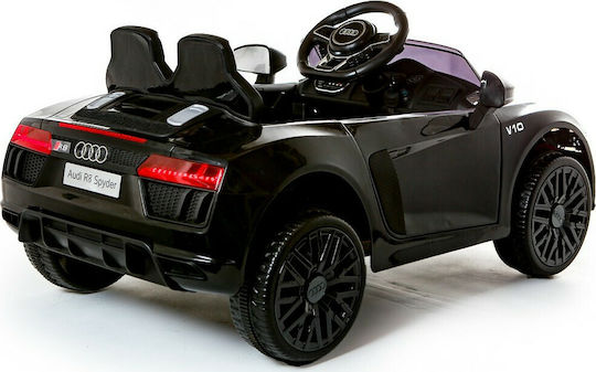 Audi R8 Spyder Две Места с Дистанционно Управление Лицензиран 12 Волта Черен за 1+ Години