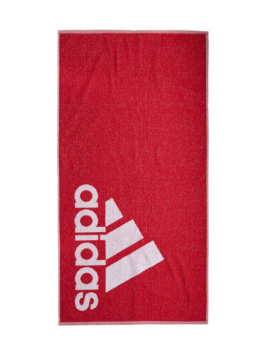 adidas Покривка за фитнес Зала 100% памук Червена 100x100см