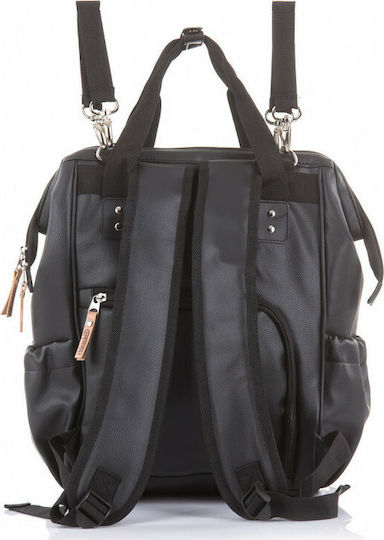 Chipolino Wickeltasche-Wickelrucksack Black 20x32x40cm.