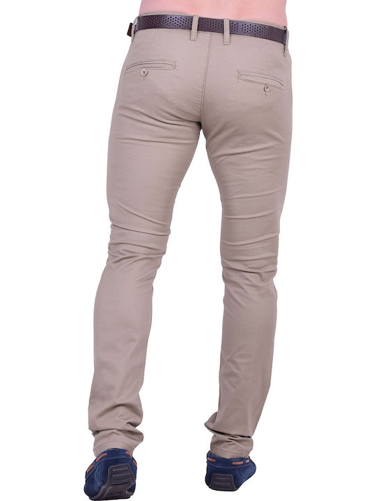 Stoff Chino Hose Tasche Beige