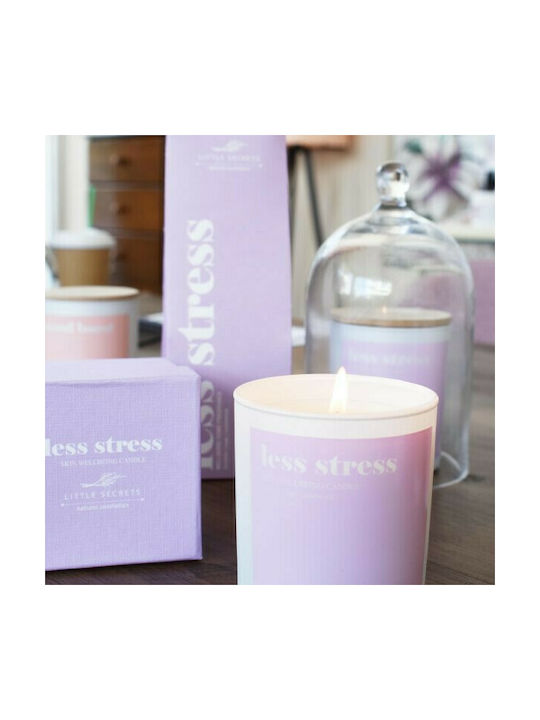Little Secrets Aromatic Soy Candle Less Stress in Jar with Lavender Sage and Cedar Scent