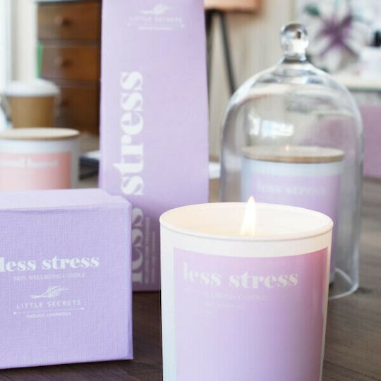 Little Secrets Aromatisches Soja-Kerze Less Stress in Gefäß mit Lavendel, Salbei und Zedernholz Duft
