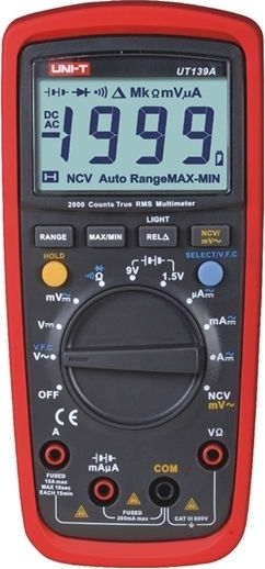 Uni-T UT-139A Digital Multimeter True RMS with AC / DC / Resistance Measurement