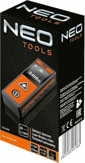 Neo Tools Лазерен дистанционен метър 75-203 с възможност за измерване до 40м