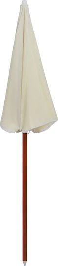 vidaXL Beach Umbrella Diameter 1.80m Beige