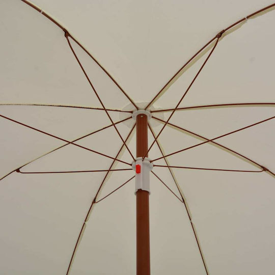 vidaXL Beach Umbrella Diameter 1.80m Beige