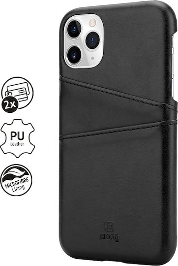 Crong Neat Back Cover Plastic / Synthetic Leather Black (iPhone 11 Pro)