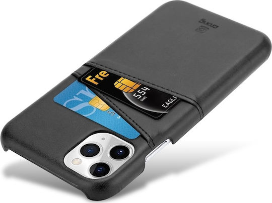 Crong Neat Back Cover Plastic / Synthetic Leather Black (iPhone 11 Pro)