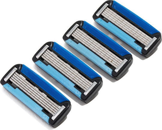 Realshave Razor cu Capete de schimb 6 lame și bandă lubrifiantă pentru piele sensibilă 8buc